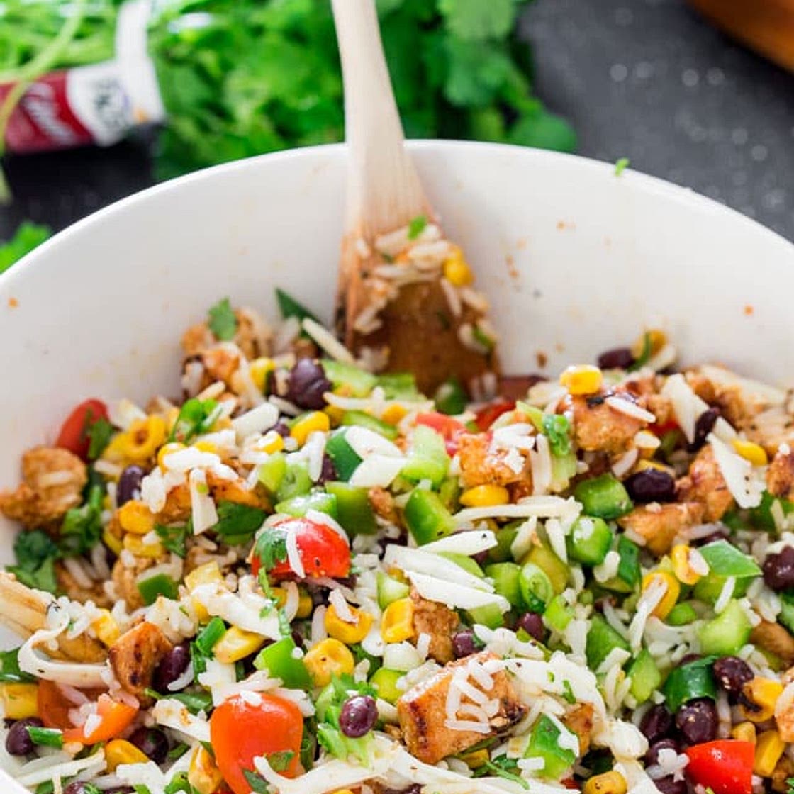 Mexican Chicken and Rice Salad