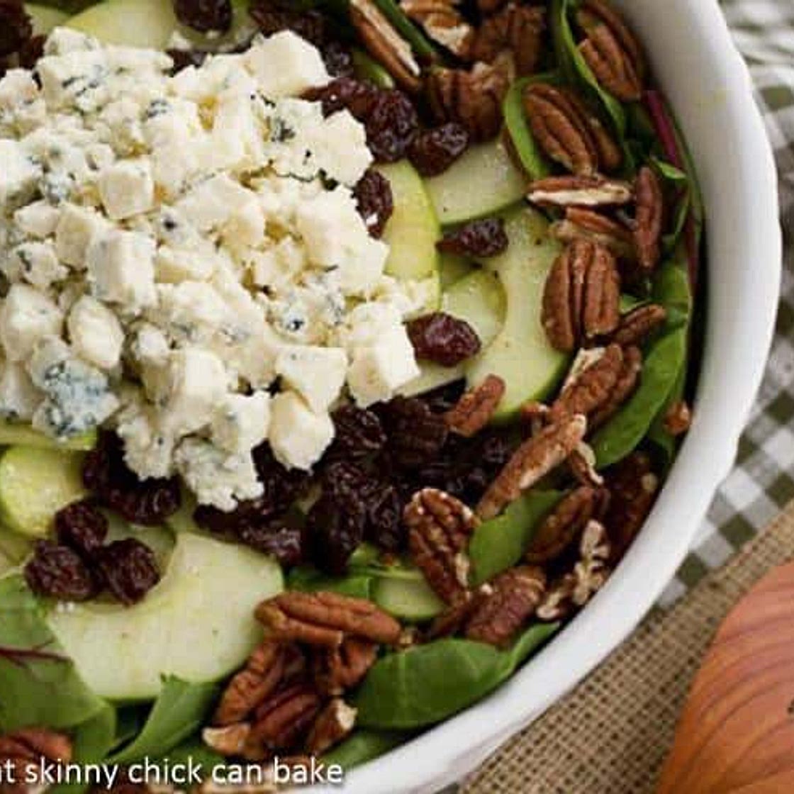 Winter Salad with Apples, Pecans, Blue Cheese and Dried Cherries