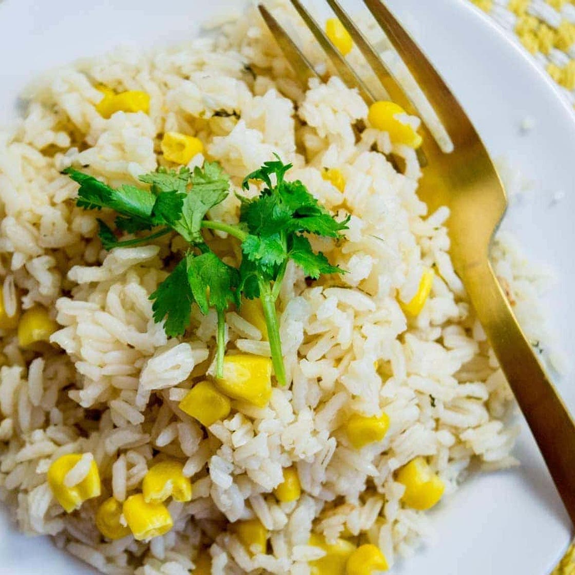 Arroz Con Maiz| White Rice with Corn Recipe