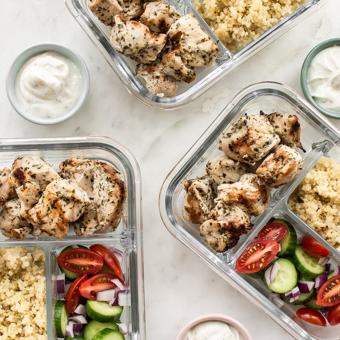 Chicken Souvlaki Meal Prep Bowls