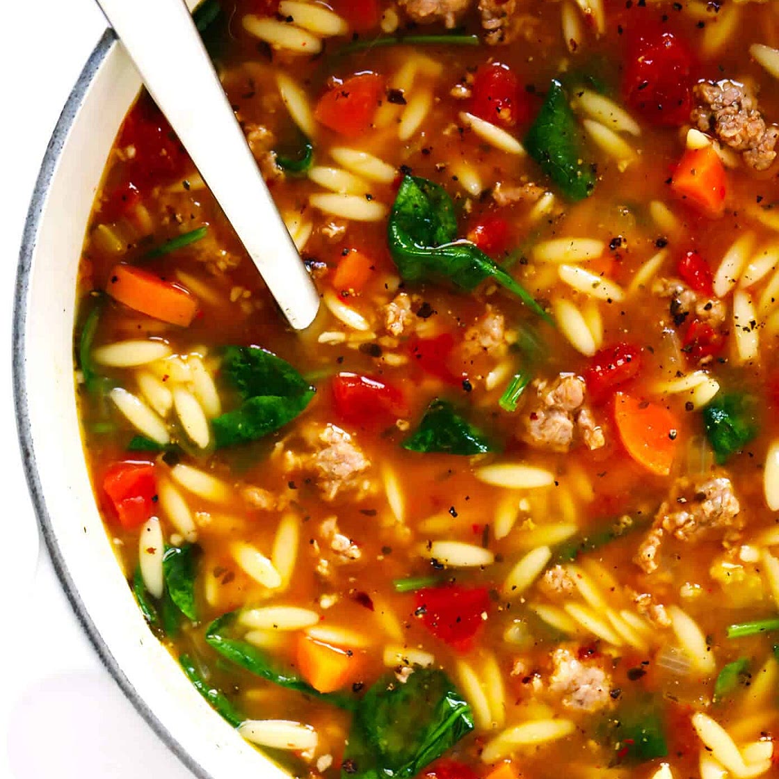 Italian Sausage and Orzo Soup