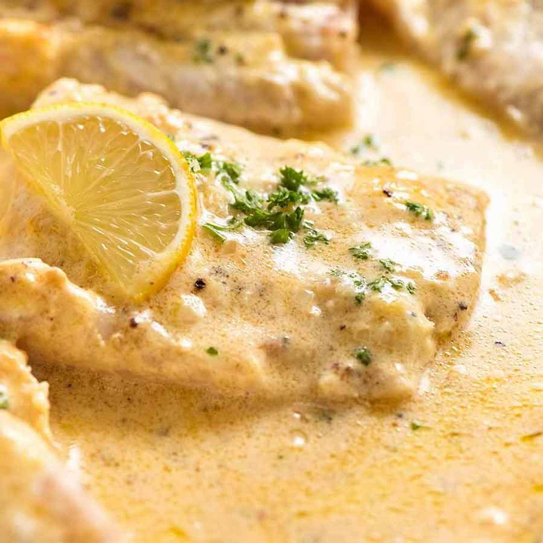 Baked Fish with Lemon Cream Sauce (One Baking Dish!)