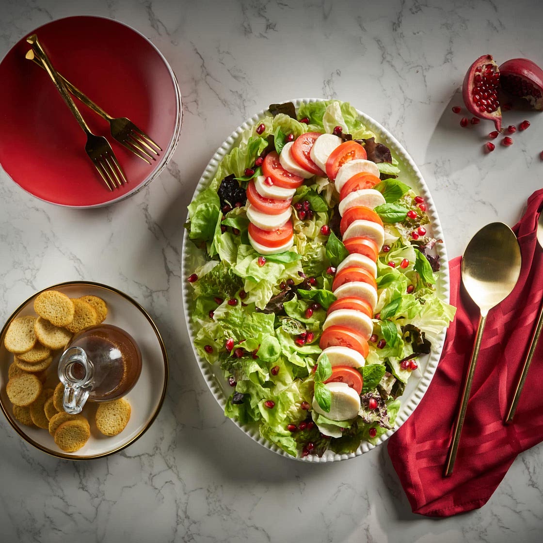 Caprese Candy Cane Salad