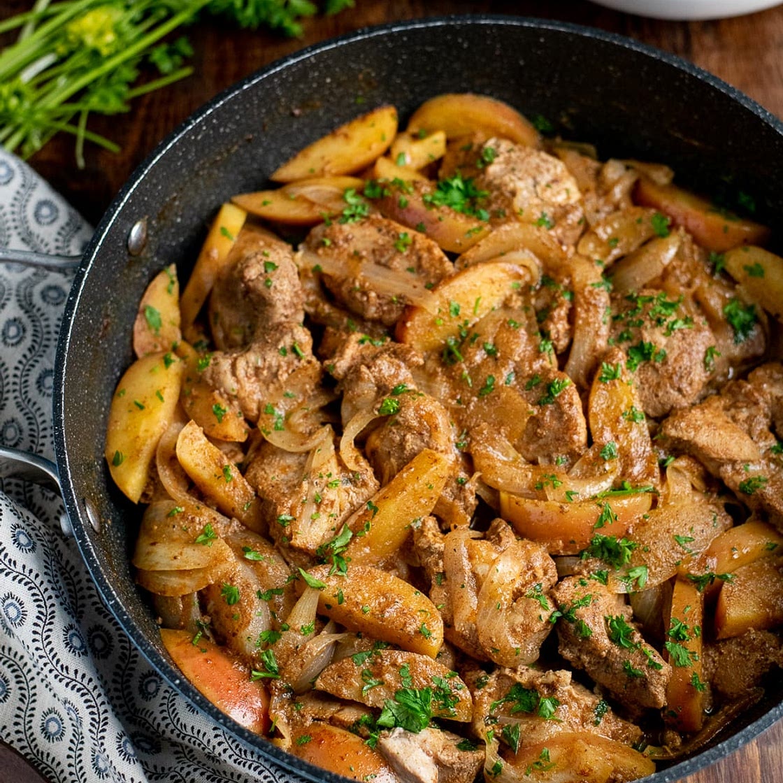 Stove Top Pork with Apples