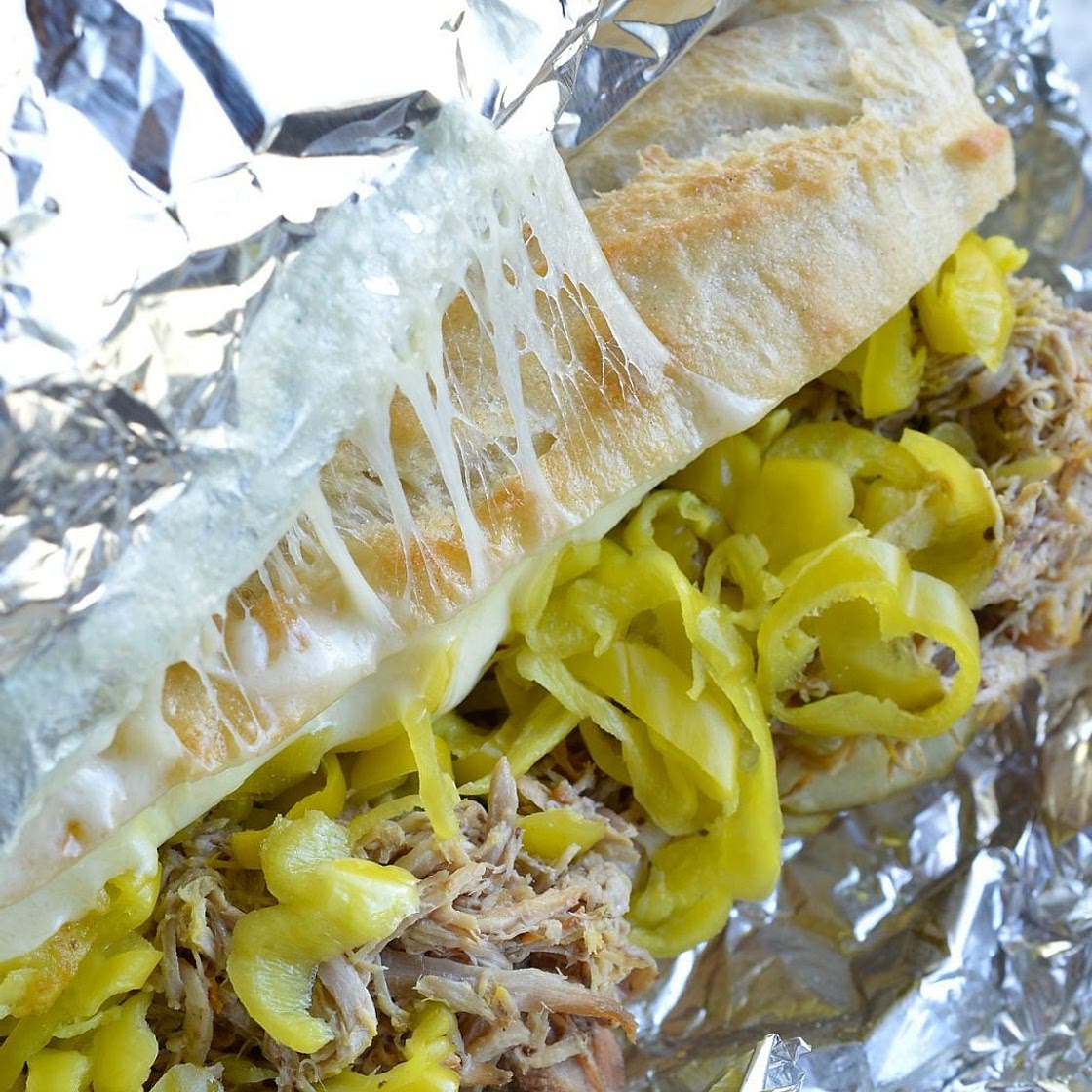 Slow Cooker Pulled Pork Cuban Sandwiches