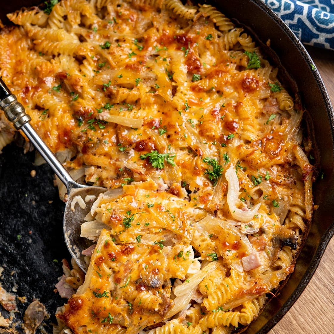 Bacon, Fennel and Mushroom Pasta Bake