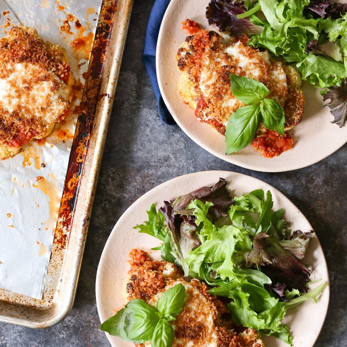 Roasted Cauliflower Parmesan