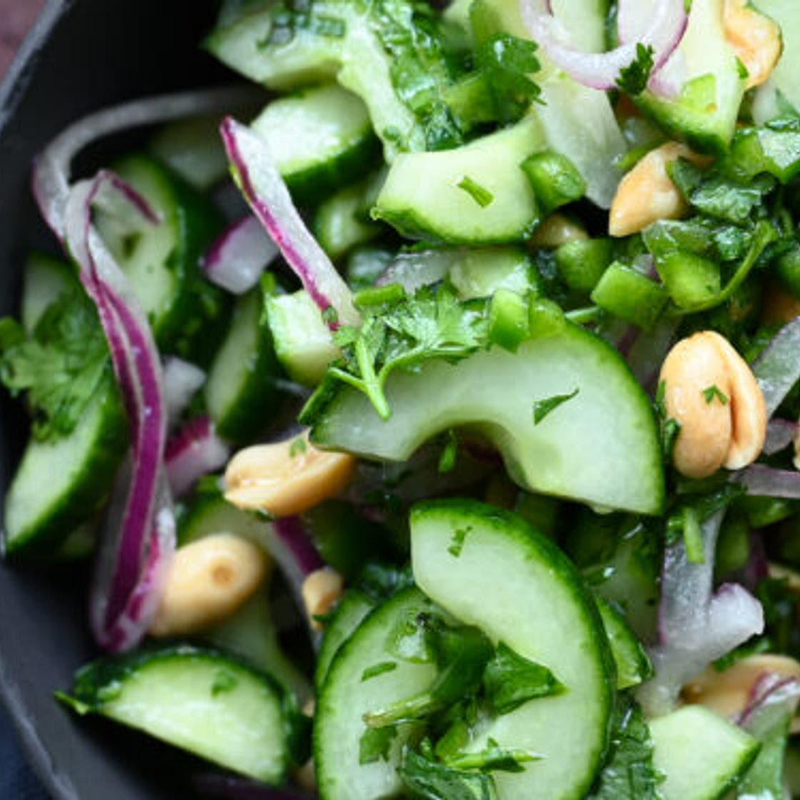Thai Cucumber Salad with Peanuts
