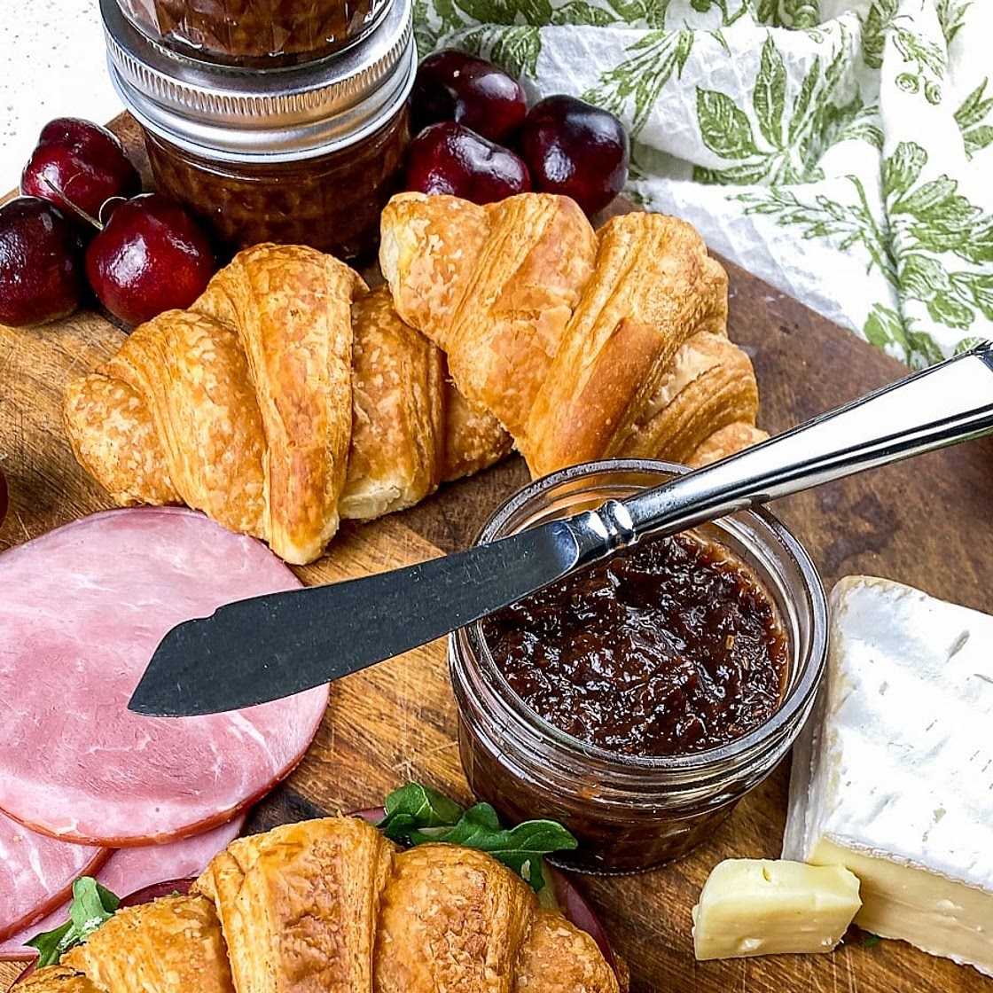 Croissants with Homemade Cherry Chutney Recipe