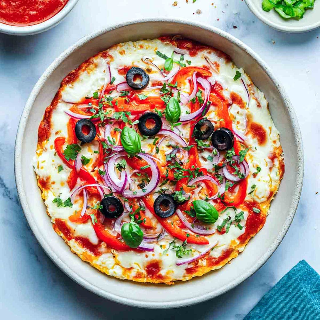 Crustless Cottage Cheese Pizza Bowl
