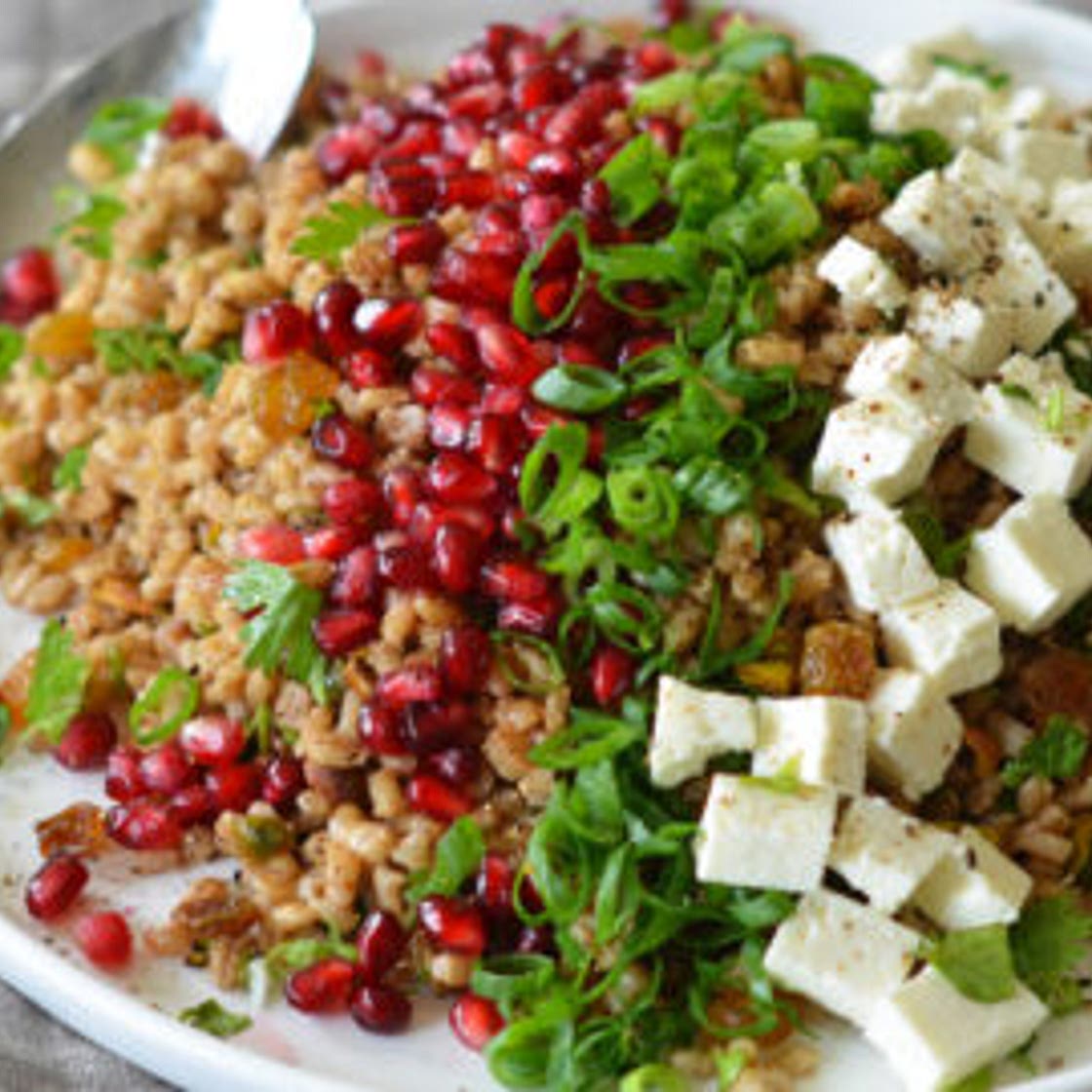 Egyptian Barley Salad with Pomegranate Vinaigrette