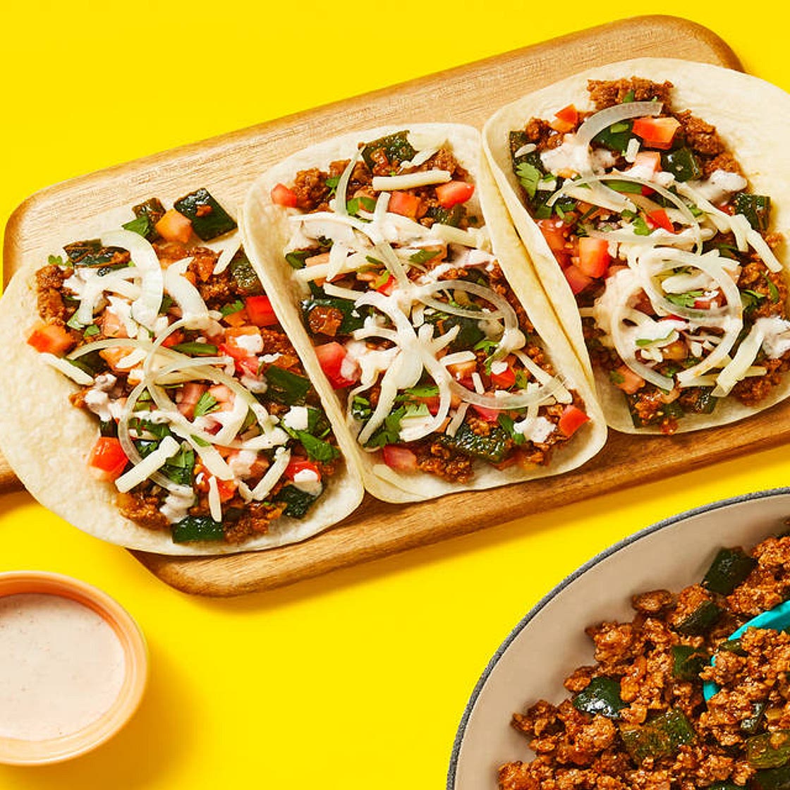 One-Pan Pork Carnitas Tacos with Pickled Onion & Monterey Jack Cheese