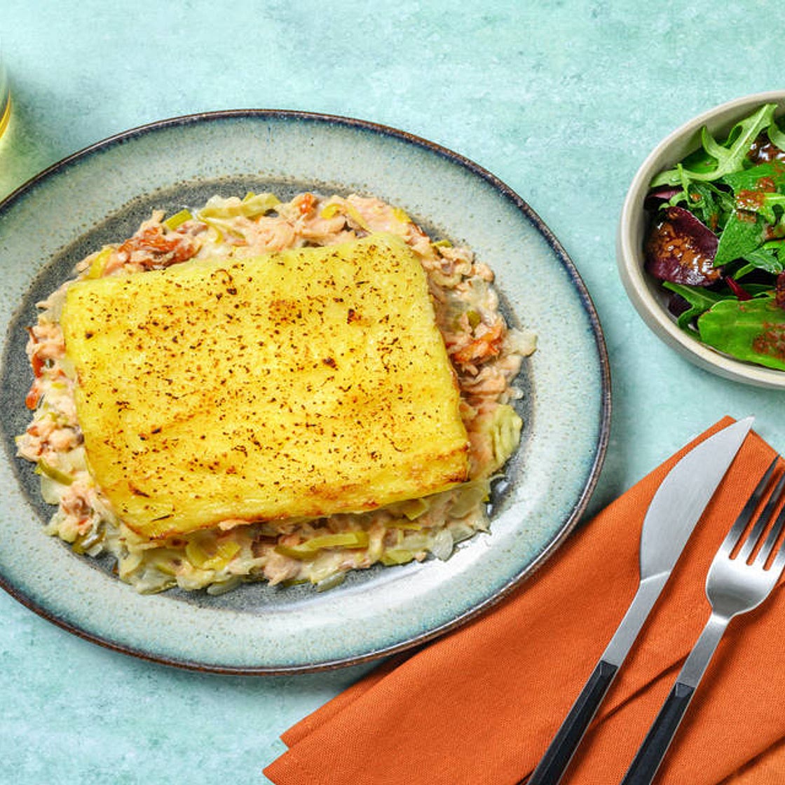 Parmentier au saumon & ail des ours Recette pour robot de cuisine | 4 personnes max