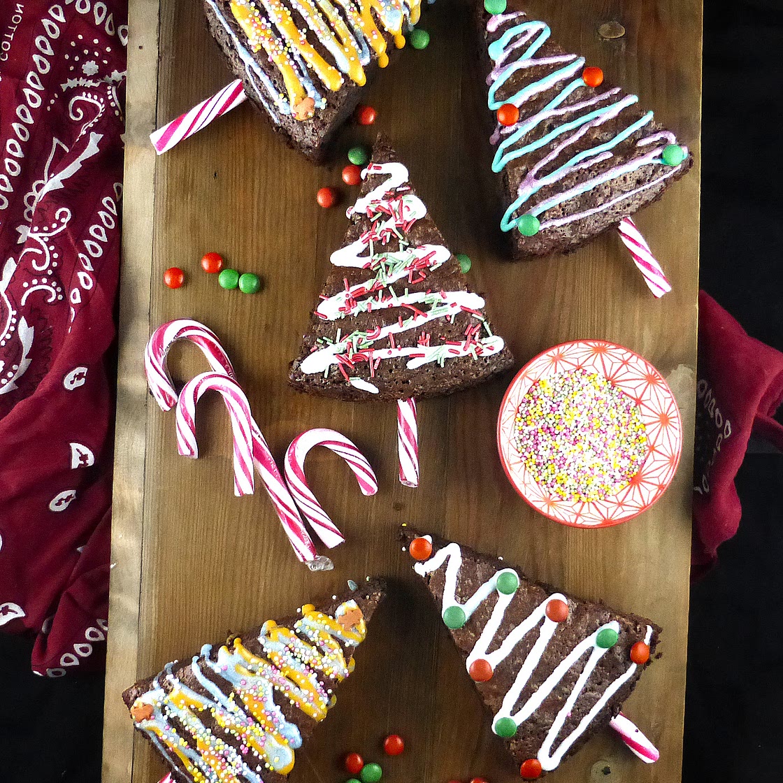 Spelt Brownie Christmas Trees