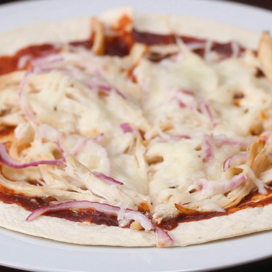 BBQ Chicken Tortilla Pizzas Recipe by Tasty