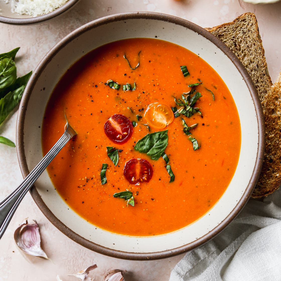 Fresh, Homemade Cherry Tomato Soup (No Roasting)