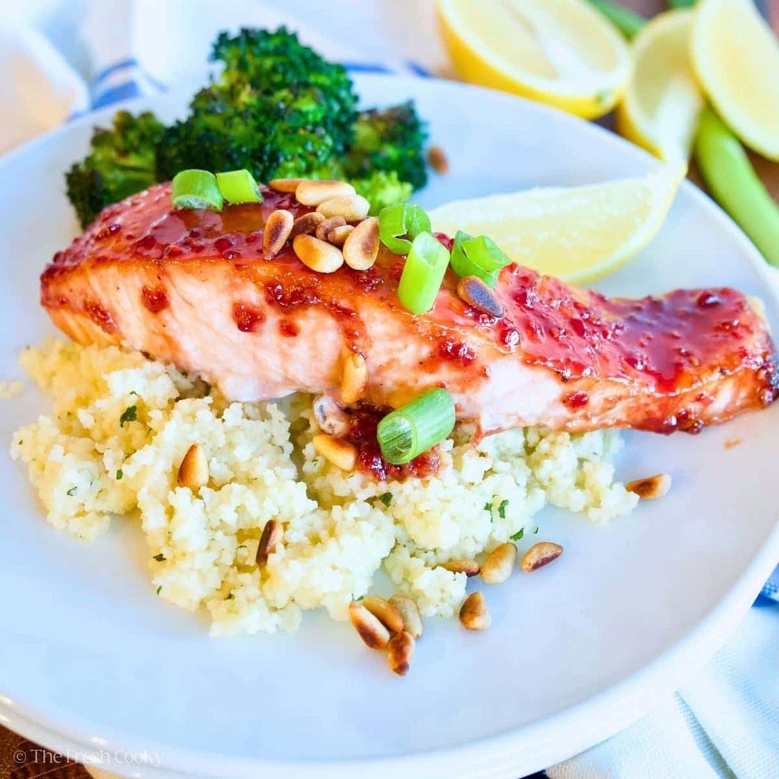 Easy Raspberry Glazed Salmon