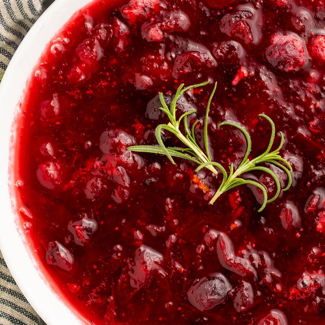 Rosemary Cranberry Sauce with Orange