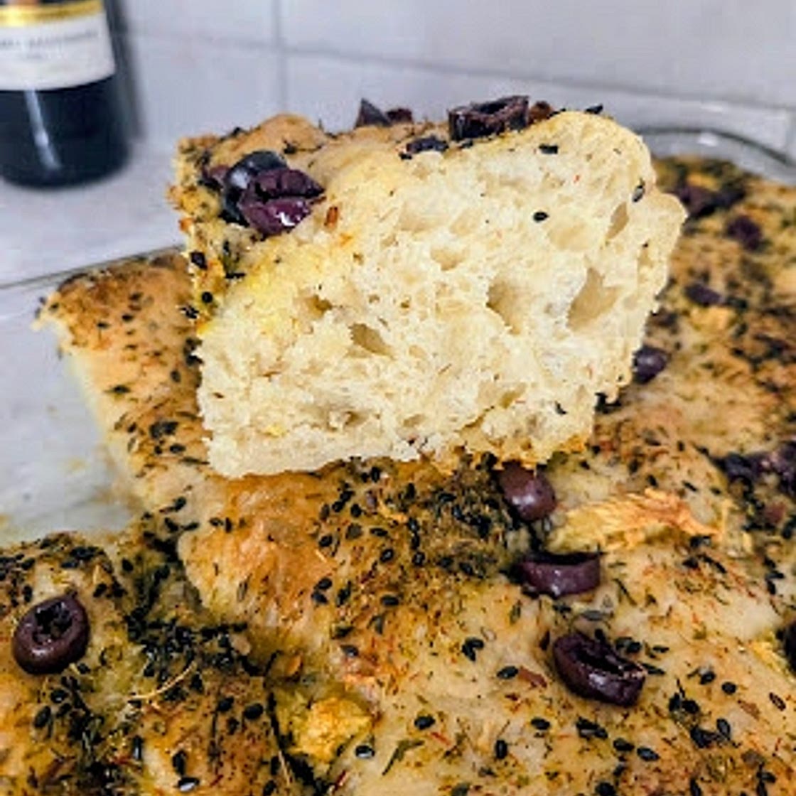 No Knead Focaccia Bread