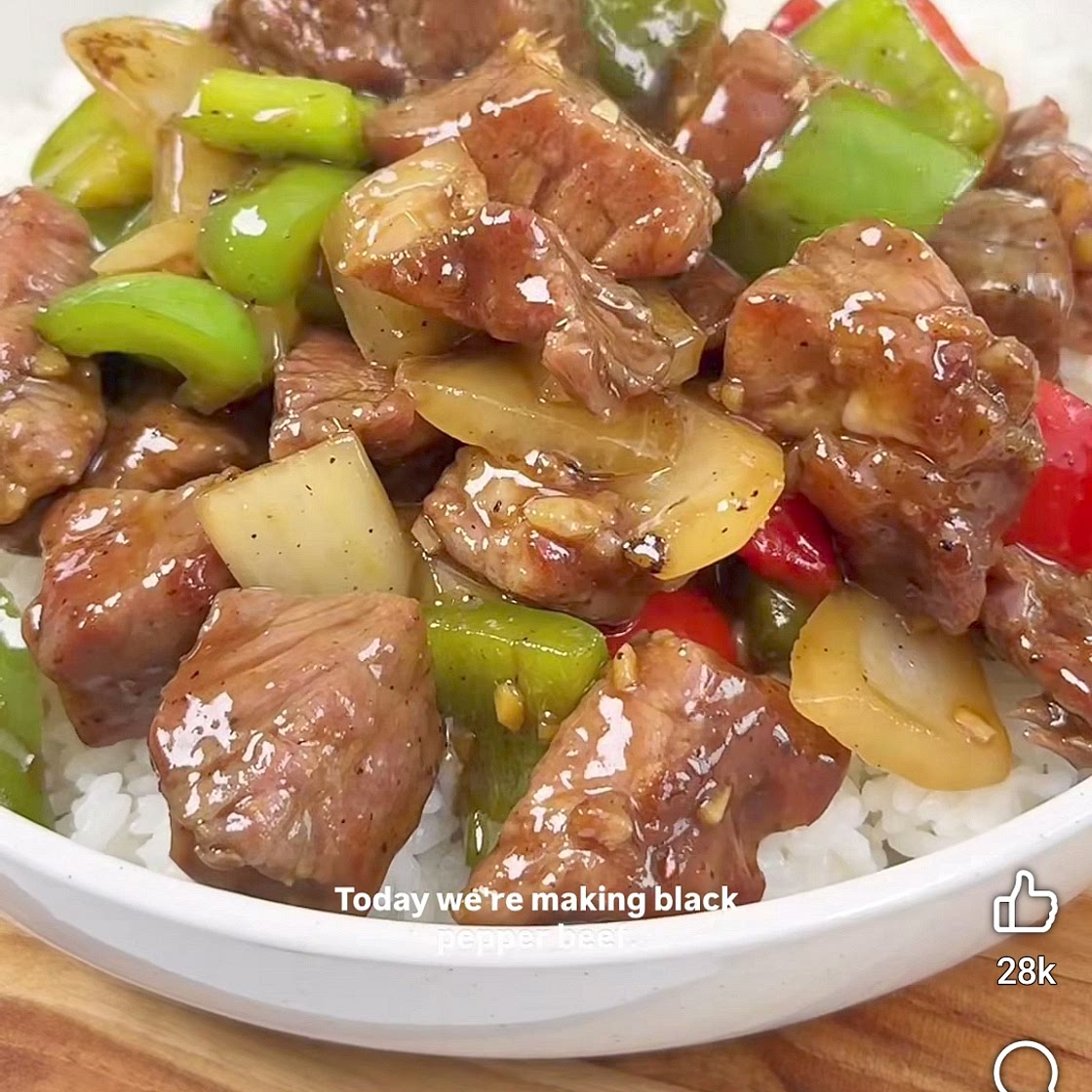 Black pepper beef