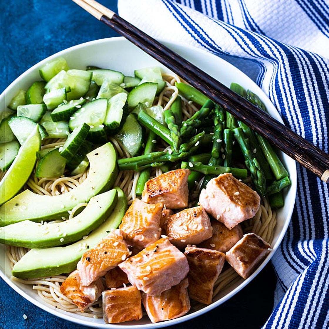 Salmon Noodle Bowls