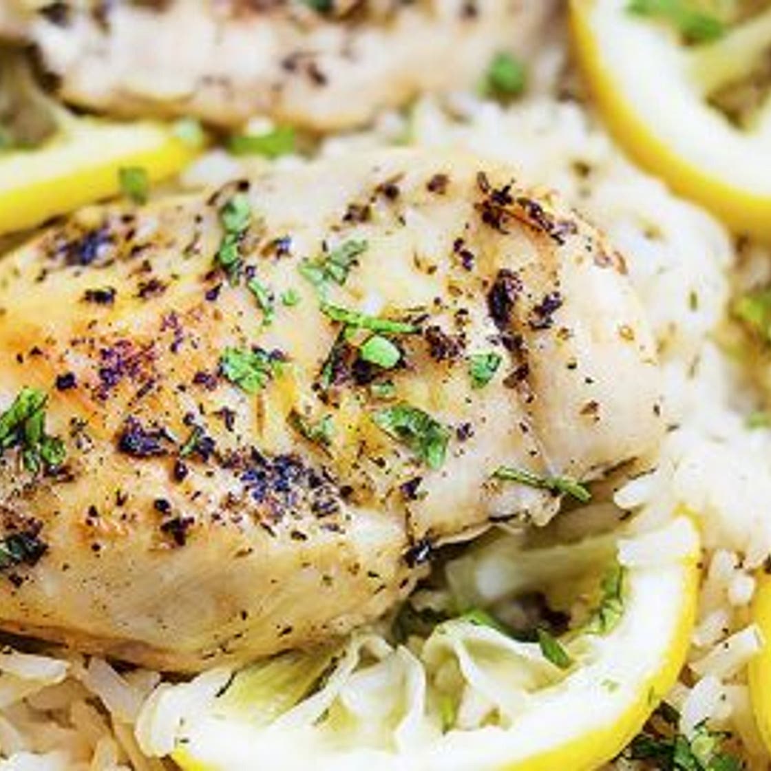 One Pot Lemon Herb Chicken & Rice