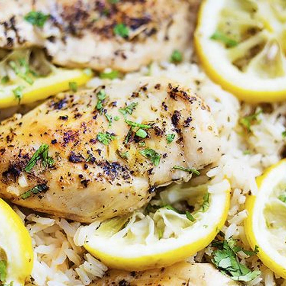 One Pot Lemon Herb Chicken & Rice
