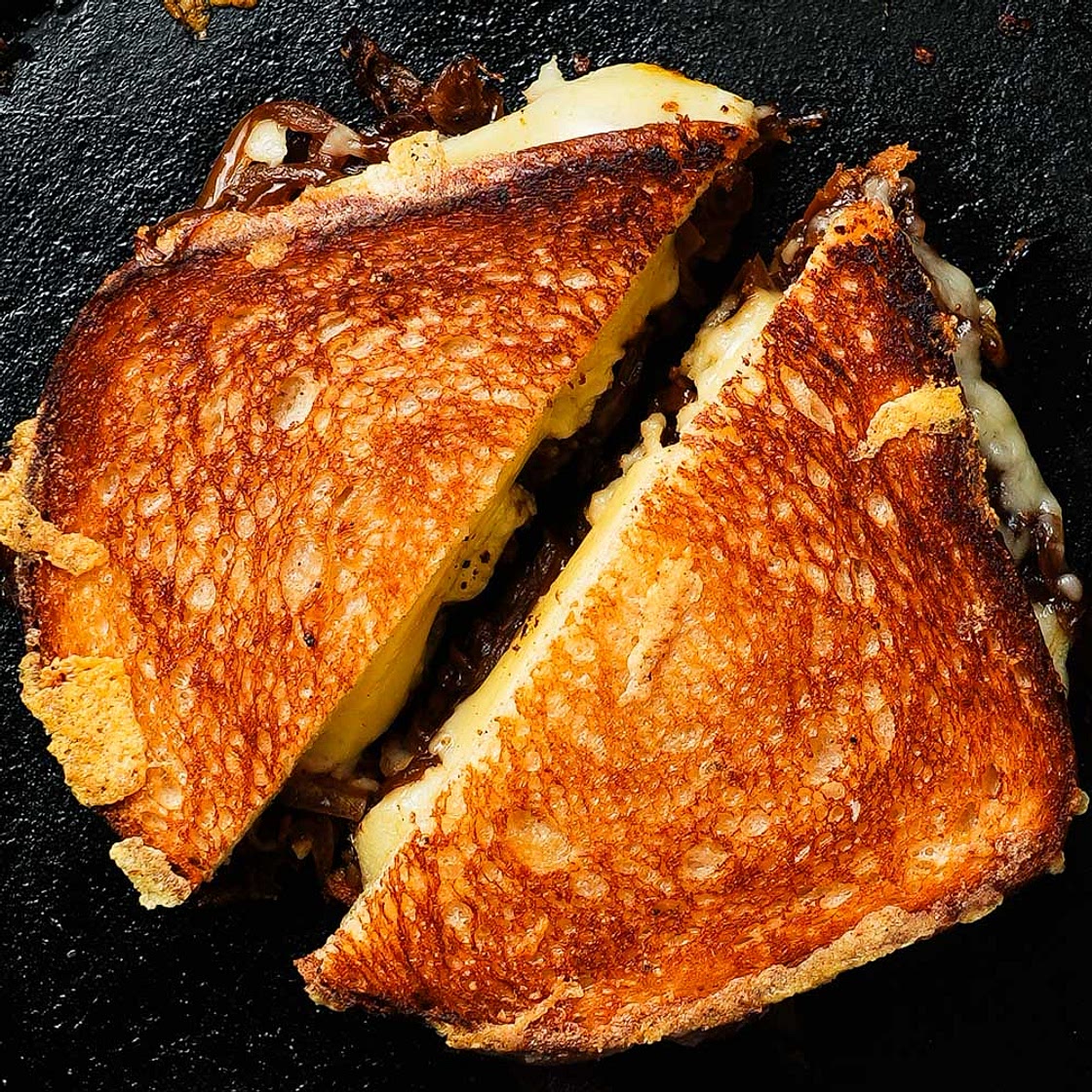 Bacon and Caramelized Onion Grilled Cheese