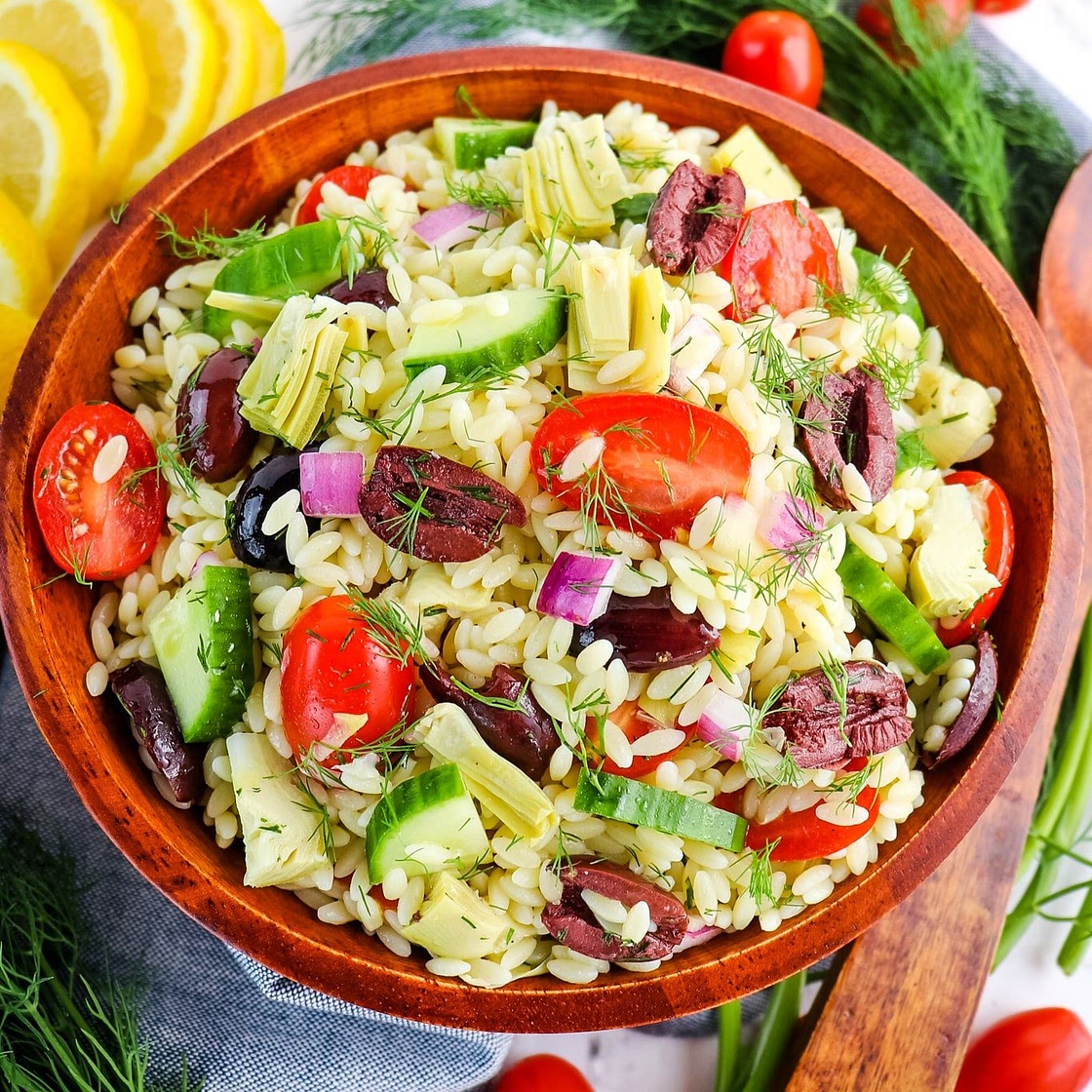 Zesty Orzo Salad with Lemon Dill and Tomatoes