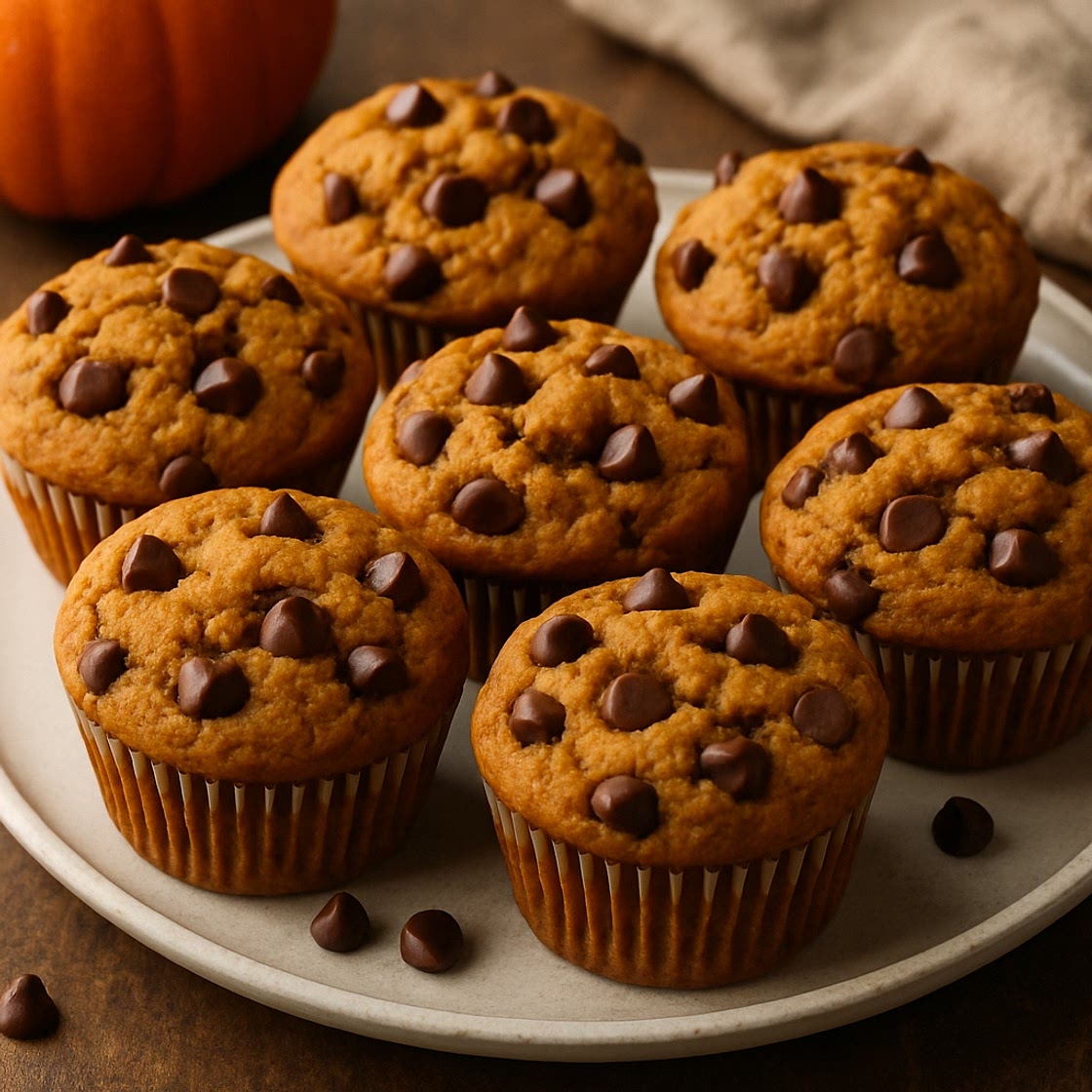 Pumpkin Chocolate Chip Muffins