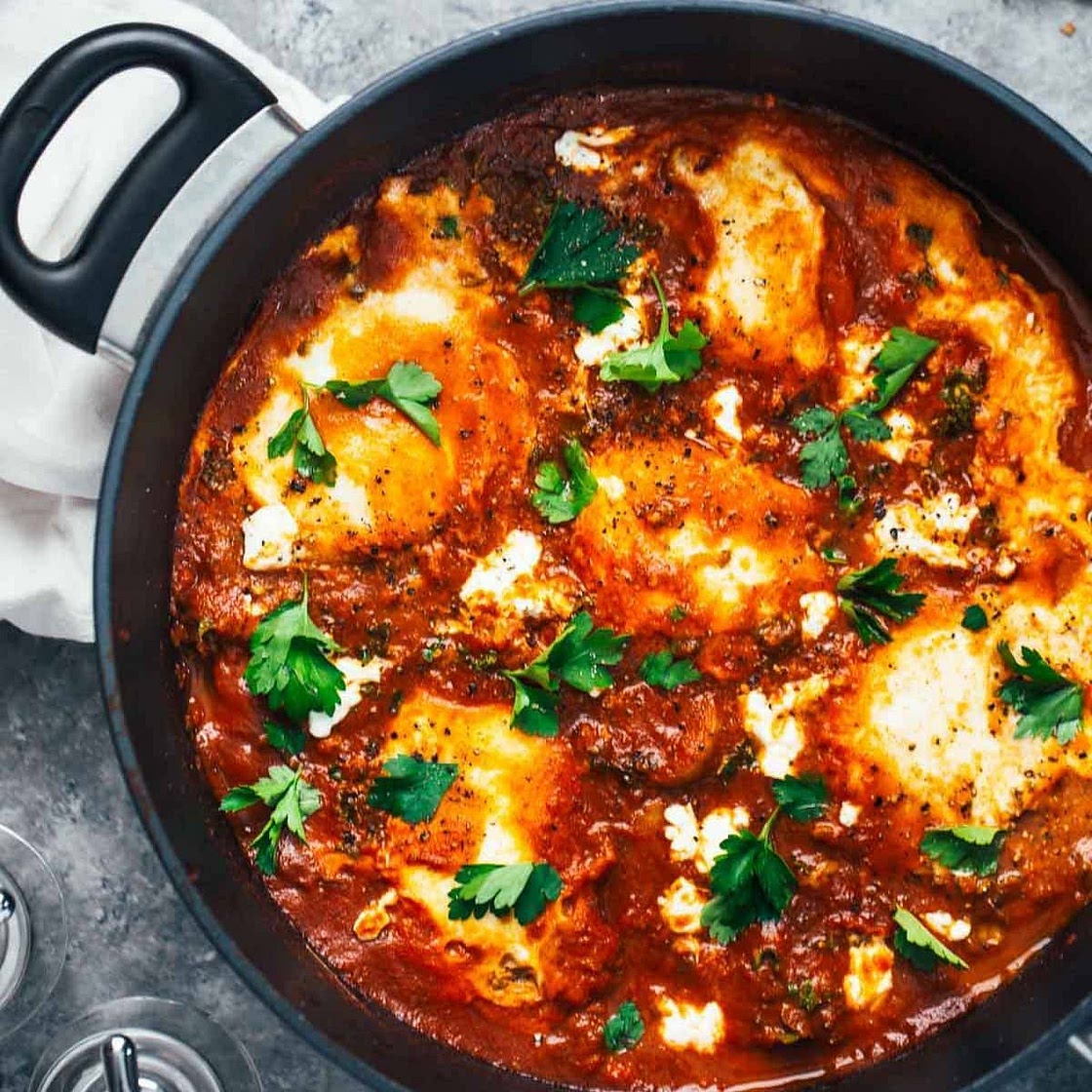 One Pot Spicy Eggs and Potatoes