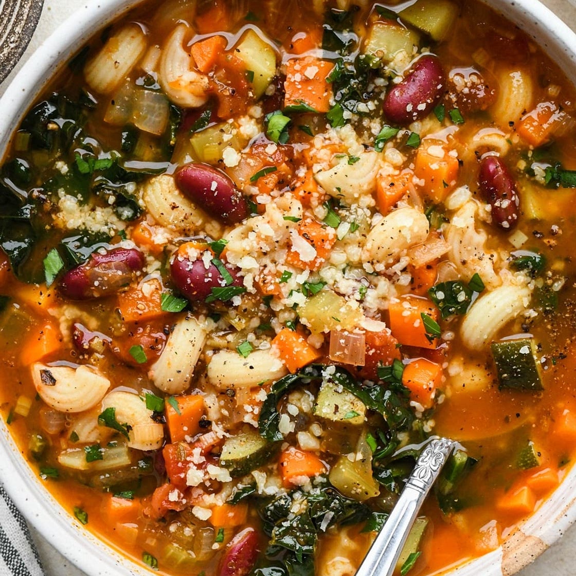 Classic Minestrone Soup with Gluten-Free Noodles