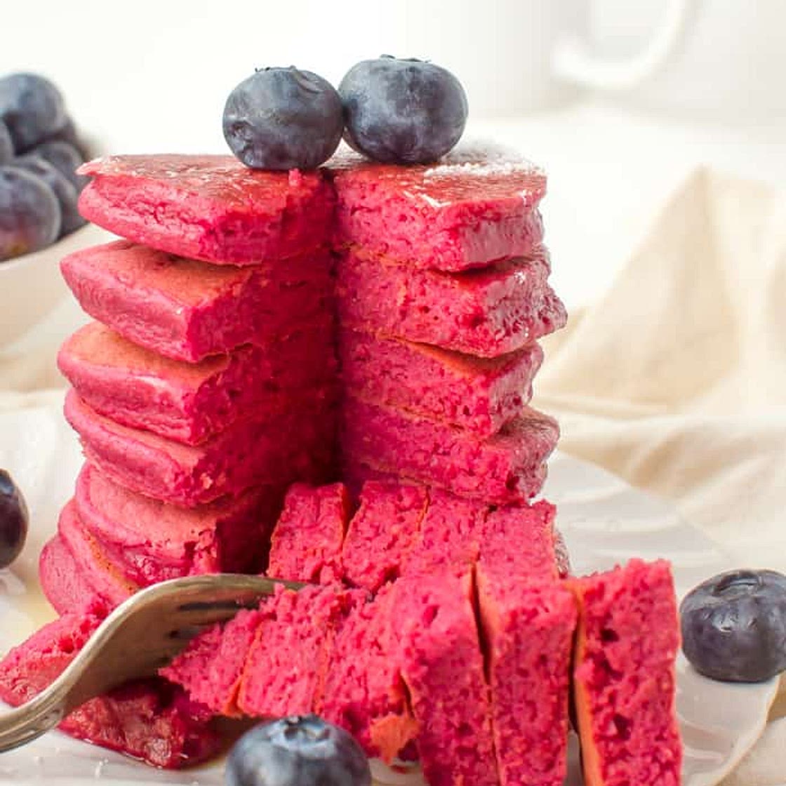 Pink Beet Pancakes