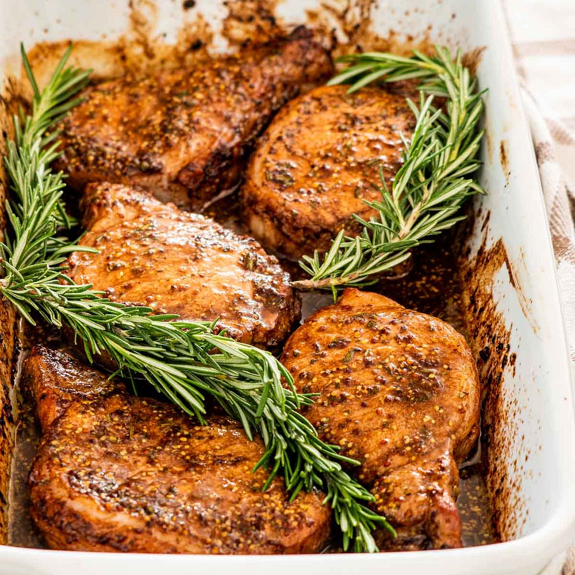 Mustard Balsamic Pork Chops