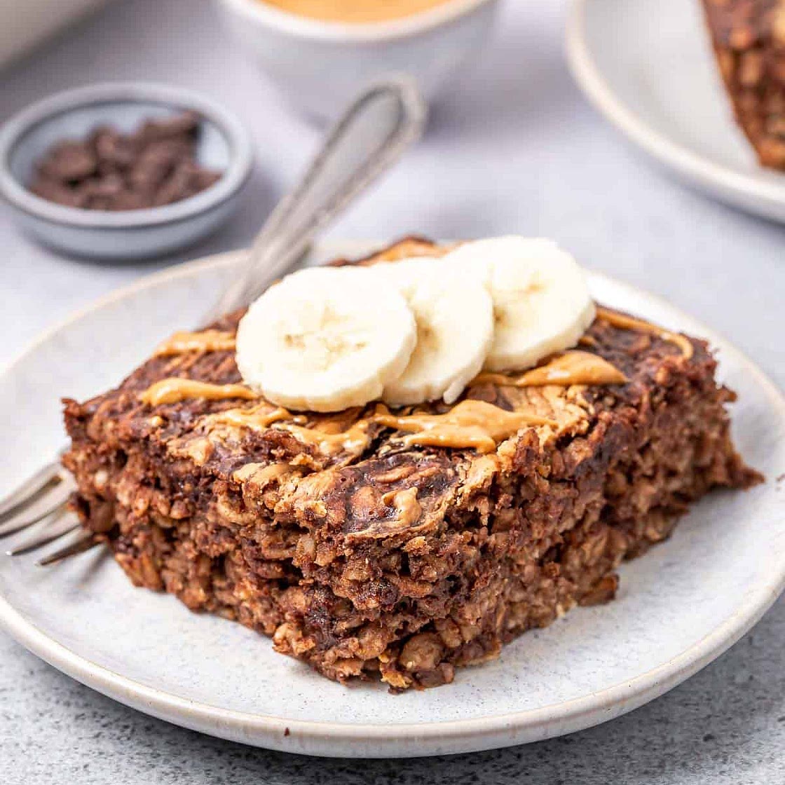 Peanut Butter Brownie Baked Oatmeal