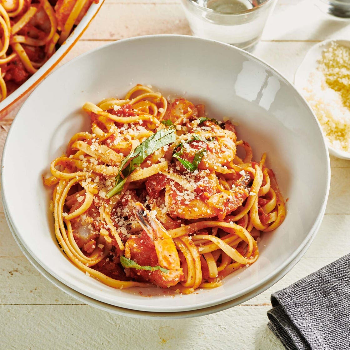 Shrimp Fra Diavolo with Linguine