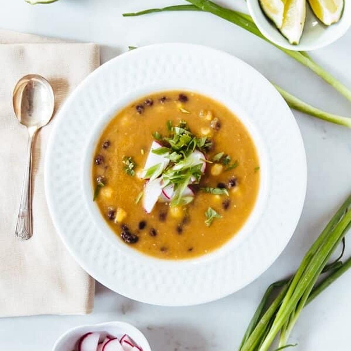 Black Bean & Roasted Tomatillo Soup