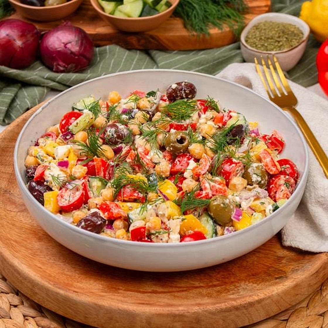 Kichererbsensalat mit Feta