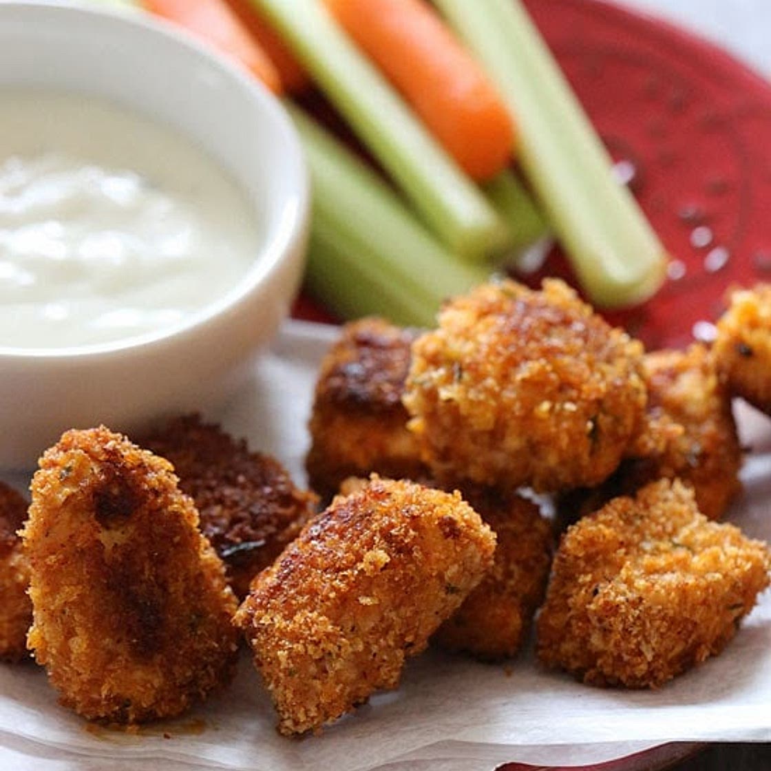 Baked Buffalo Chicken Nuggets