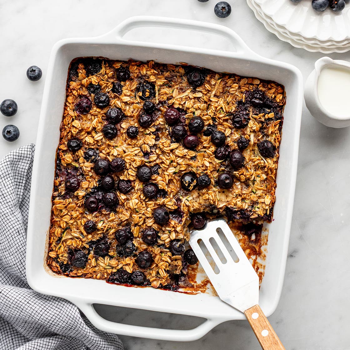 Zucchini Blueberry Baked Oatmeal