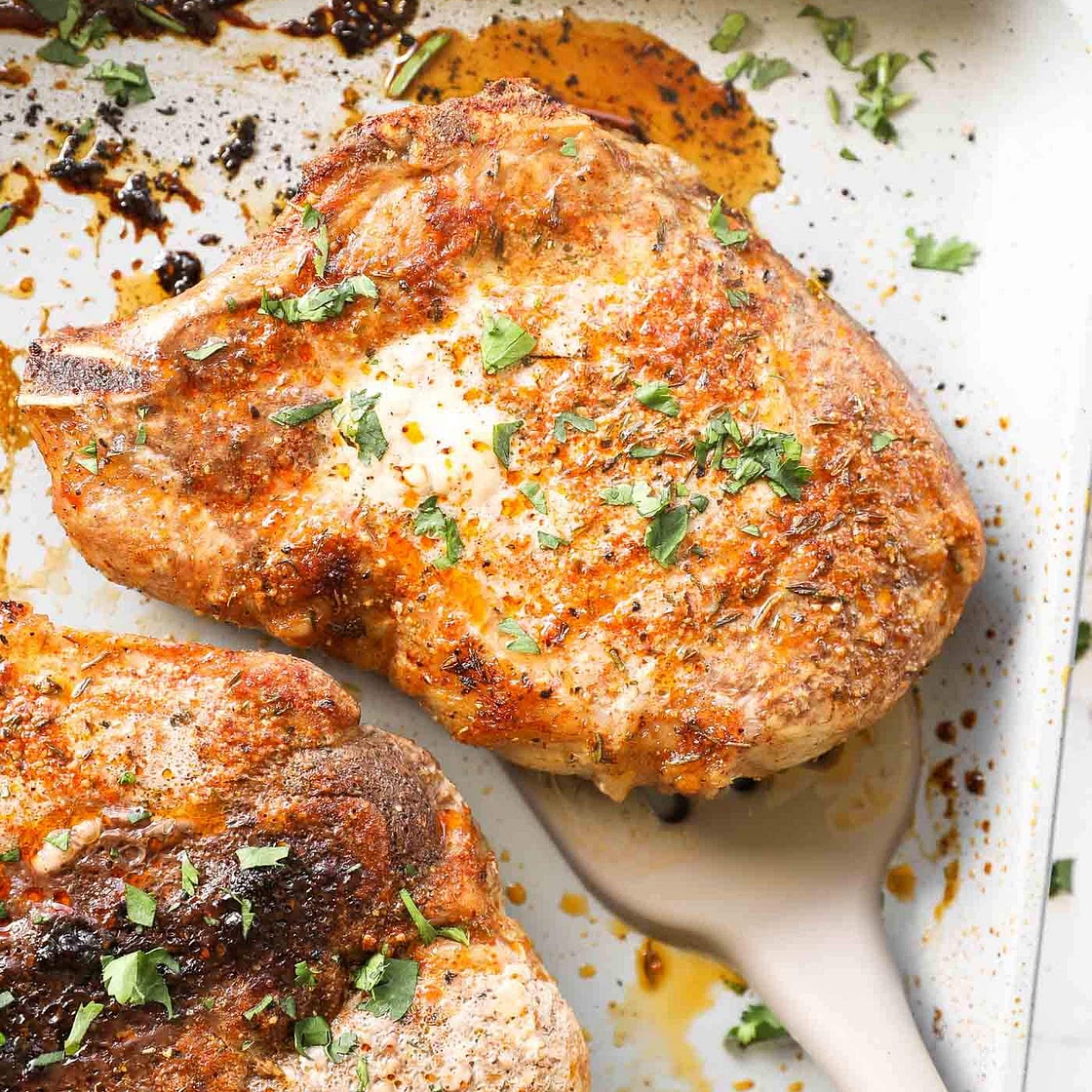 Easy (and Juicy!) Oven Baked Bone In Pork Chops