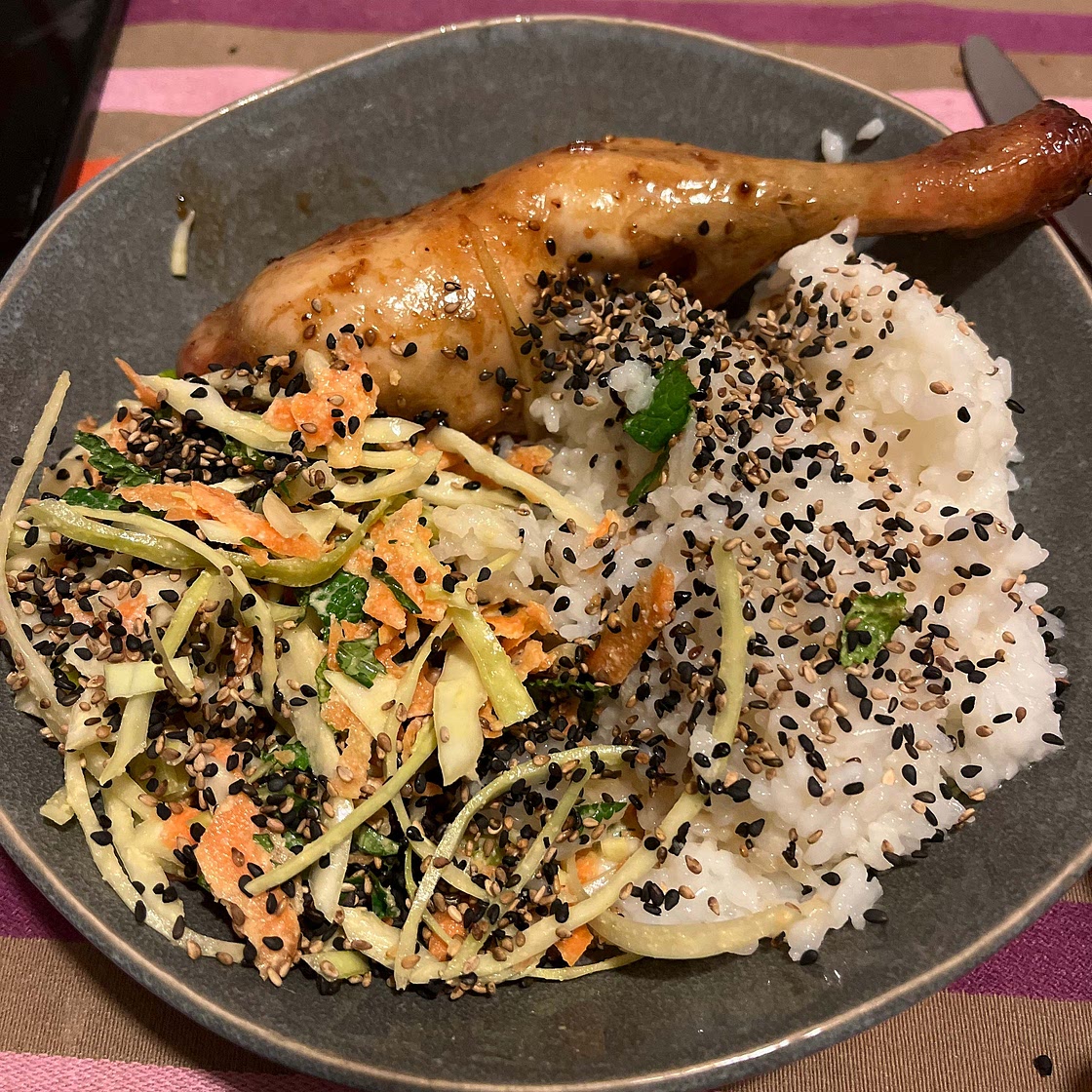 Teriyaki Chicken & Tahini Coleslaw