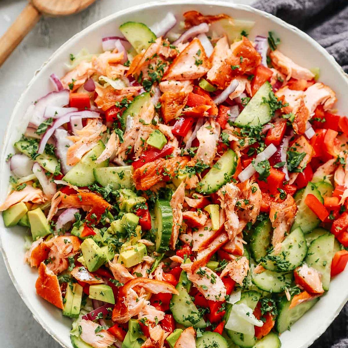 Easy Chopped Salmon Salad