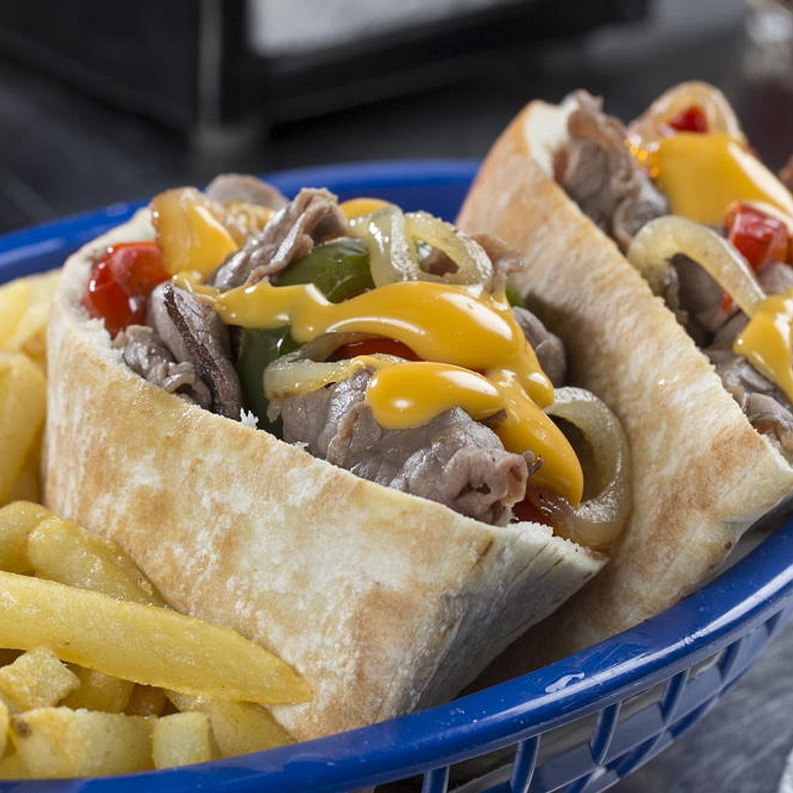 Philly Cheese Steak Pitas