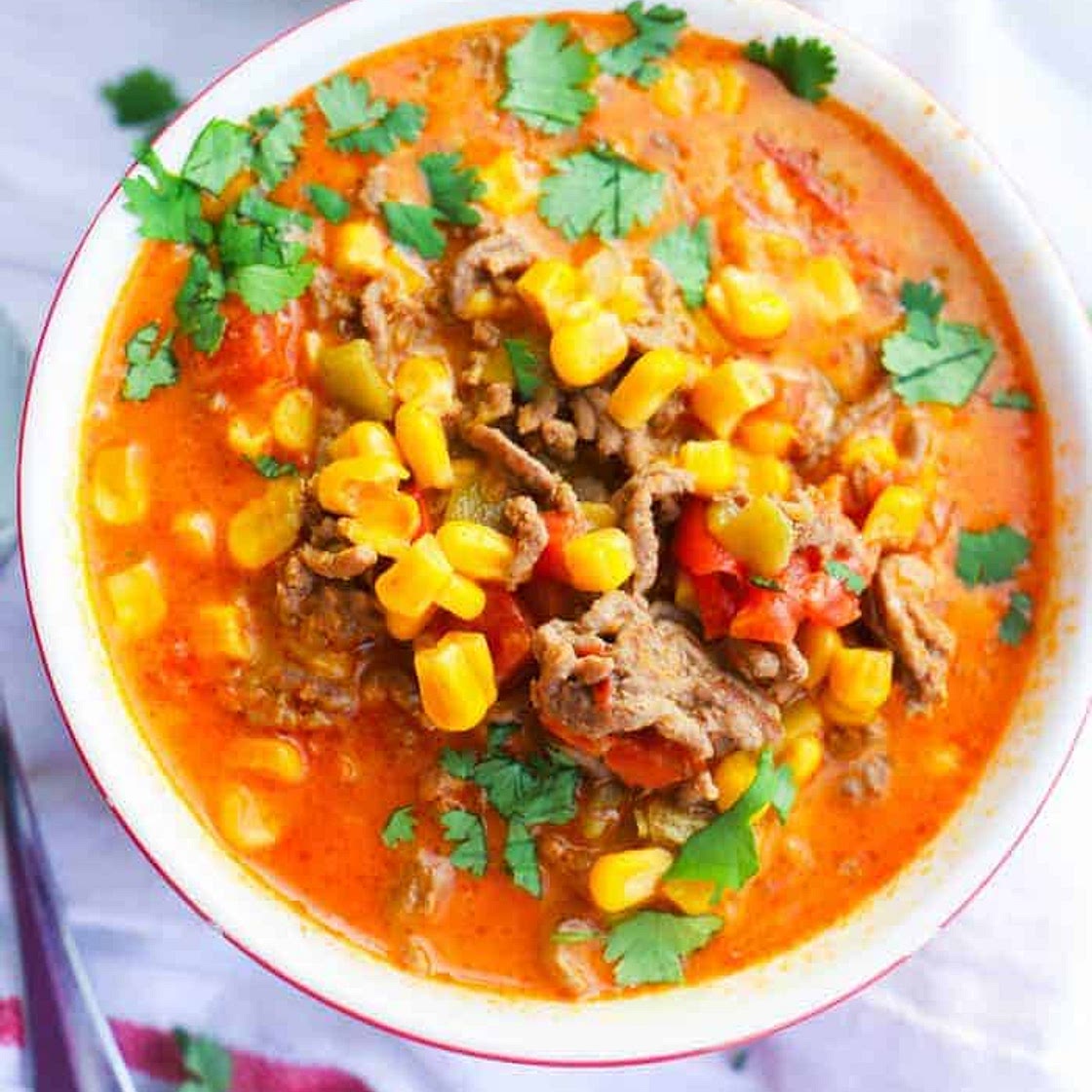 Beef Nacho Soup