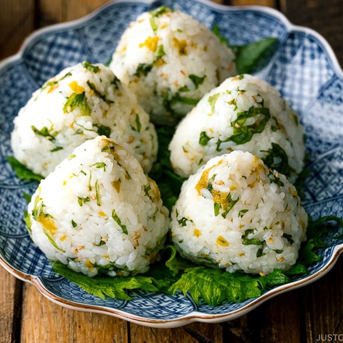Ume Miso and Shiso Onigiri