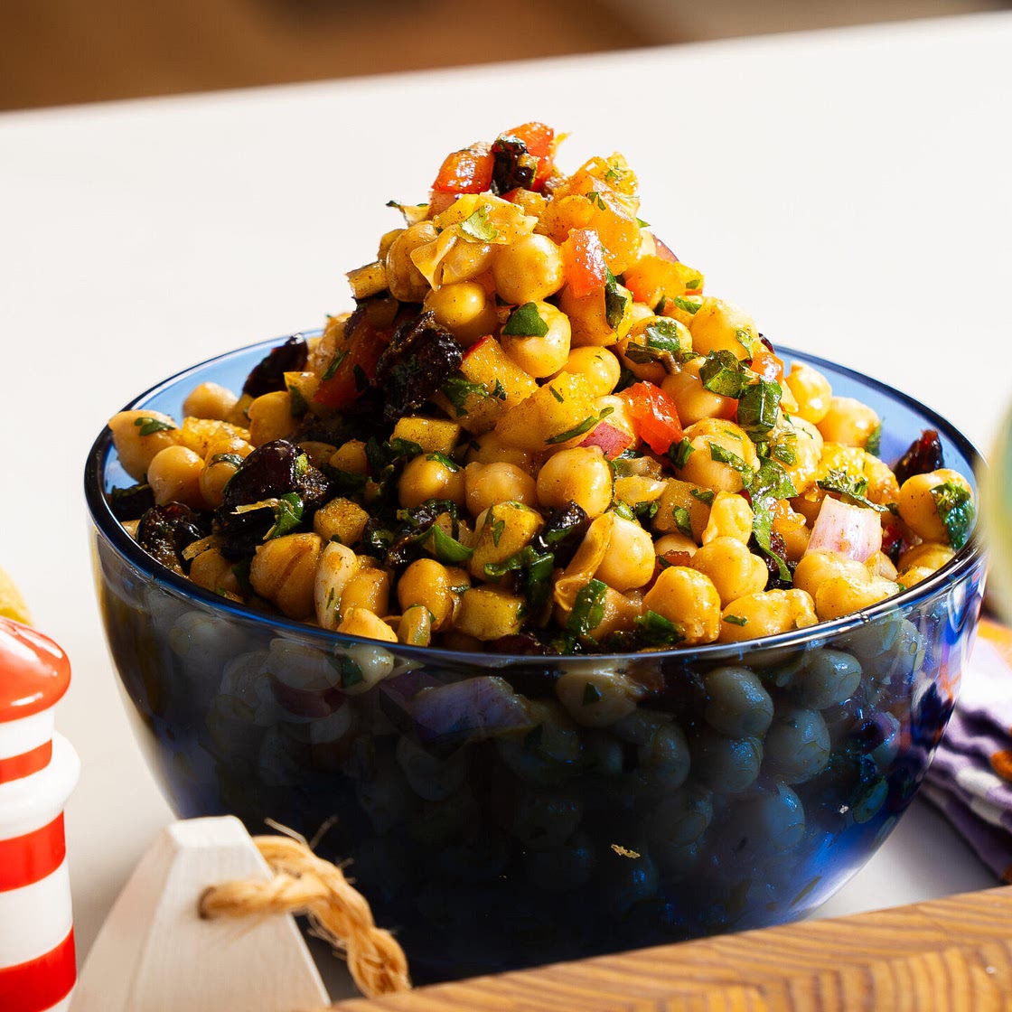 Moroccan spiced chickpea salad