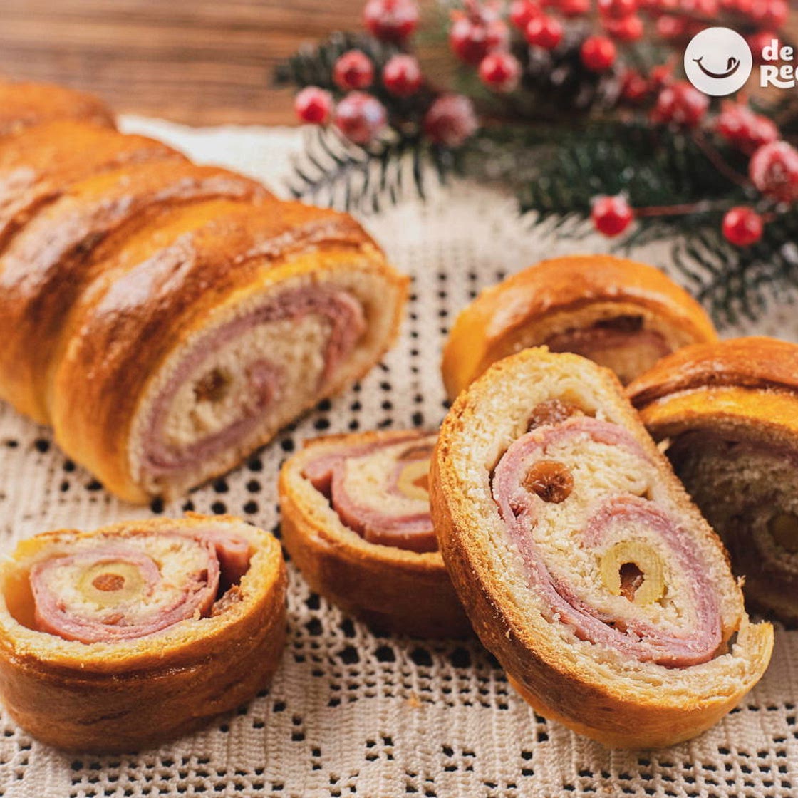 Pan de jamón para Navidad