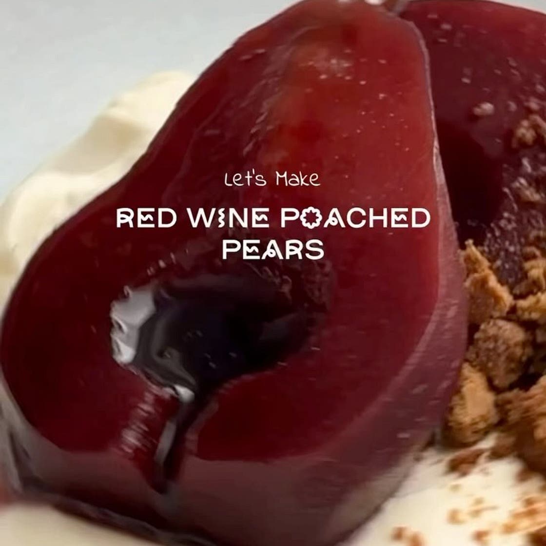 Red Wine Poached Pears 🍐 🍷 ✨