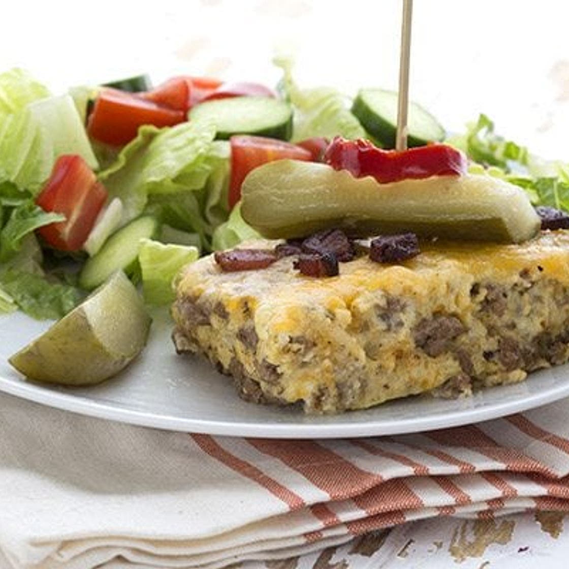 Slow Cooker Bacon Cheeseburger Pie